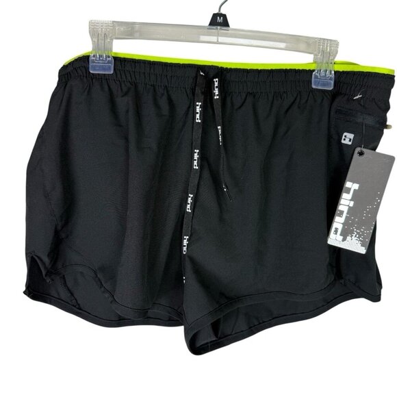 Hind Women’s Athletic Running Shorts Black XL NWT Quick Dry Gym Workout Active - Picture 1 of 7